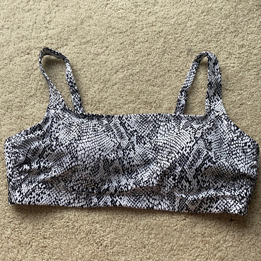 Plus snake print bikini top